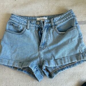 PACSUN BUNDLE- PacSun jean shorts Small or XS with corduroy dark blue mini skirt